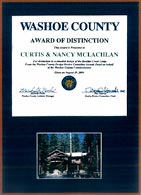 2004 Washoe County Award of Distinction certificate